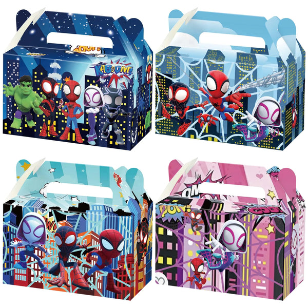 Spider Hero Birthday Party Supplies 12pcs Gift Boxes Spider Hero Themed Birthday Party Supplies Spider Birthday Birthday Decorations Gift Bags