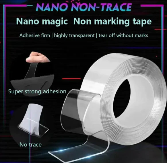 Nano Double-Sided Reusable Transparent Waterproof Tape for Kitchen and Bathroom