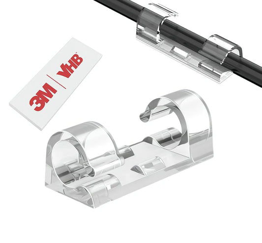 80pcs Adhesive Cable Clips 90 Strips Finisher Wire Clamp Cord Clips Cable Management Light Clips Cable Organizer Max.1/4" Wire Hider for Cords