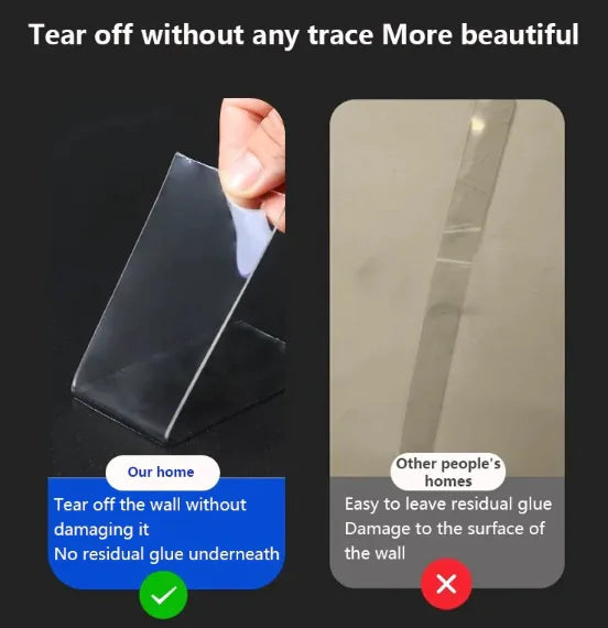 Nano Double-Sided Reusable Transparent Waterproof Tape for Kitchen and Bathroom